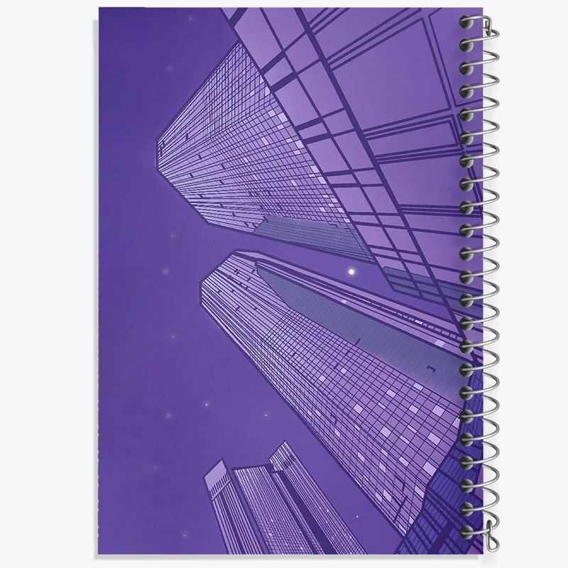 دفتر طراحی 50 برگ خندالو طرح شهر بنفش کد N2779