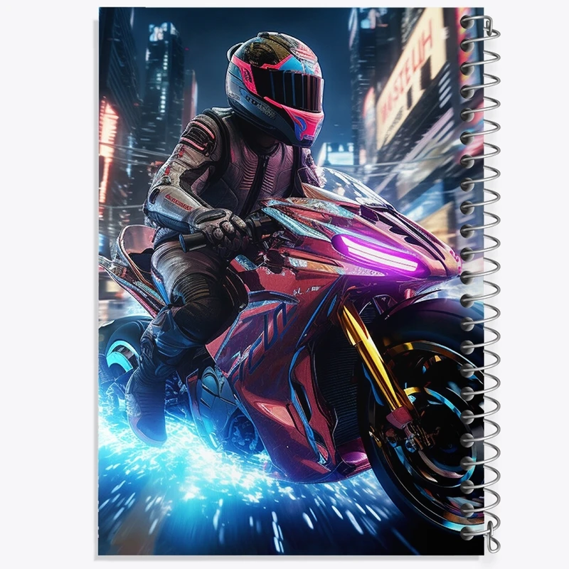 دفتر طراحی 50 برگ خندالو طرح موتور سیکلت (Motorcycle) کد F1025