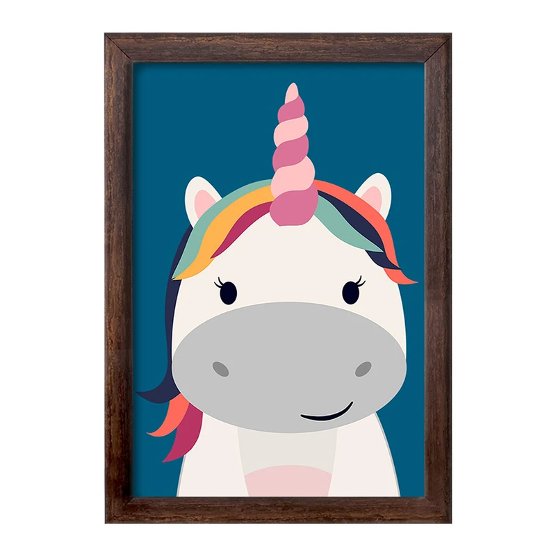 تابلو خندالو طرح اسب تک شاخ یونیکورن  کد 1096