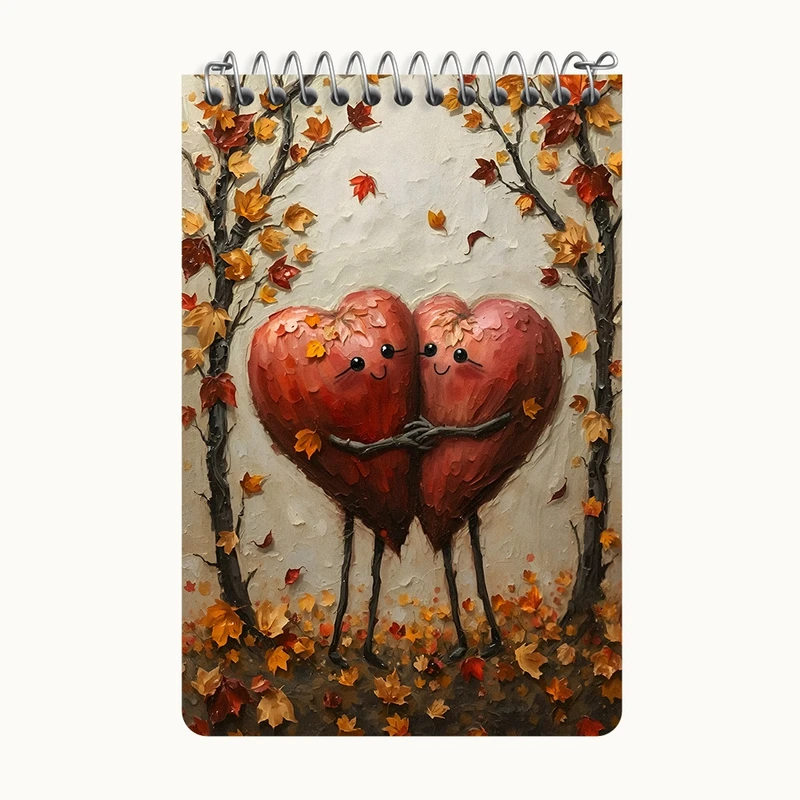 دفتر یادداشت 50 برگ خندالو طرح قلب عاشق کد F6121