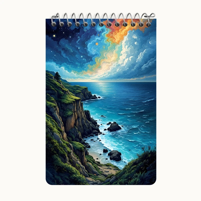 دفتر یادداشت 50 برگ خندالو طرح دریا کد F7944