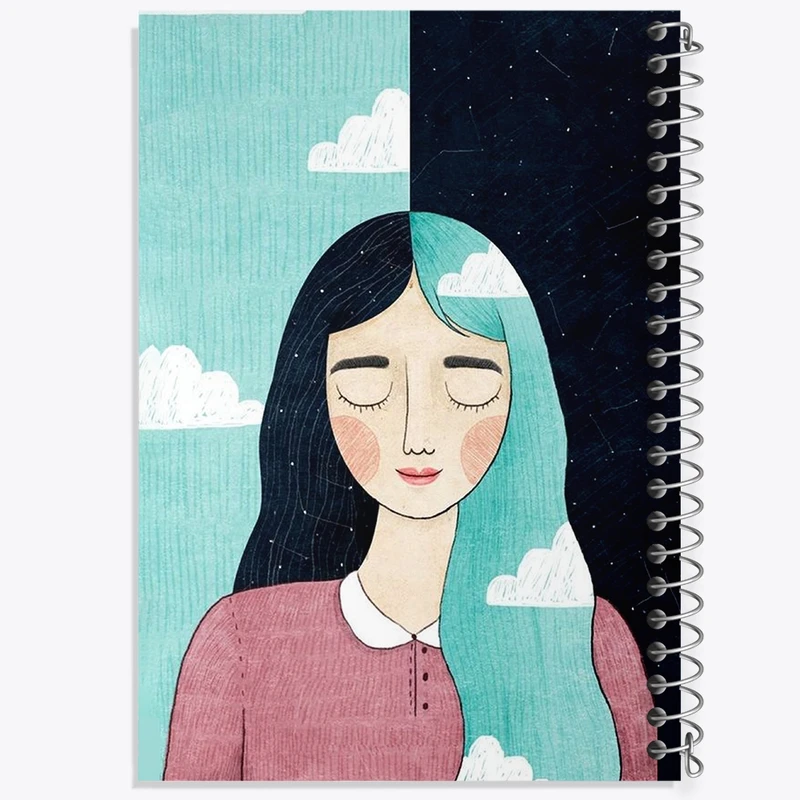 دفتر طراحی 50 برگ خندالو طرح دخترانه کد N2586