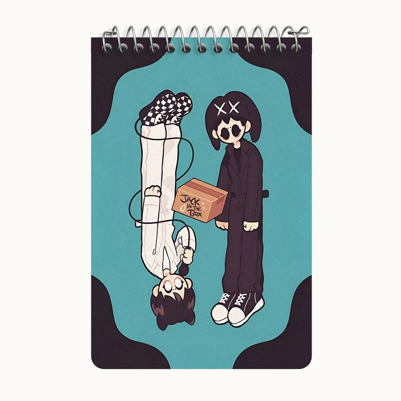 دفتر یادداشت 50 برگ خندالو طرح Jack In The Box کد F10127