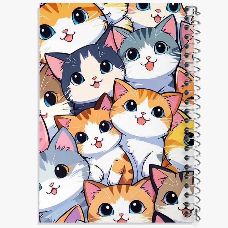 دفتر طراحی 50 برگ خندالو طرح گربه های کیوت کد N1747