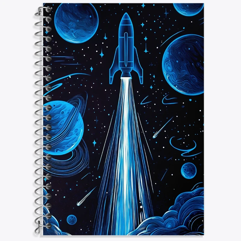 دفتر لغت 50 برگ خندالو طرح فضاپیما کد F10110