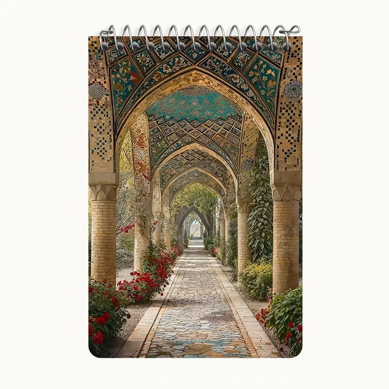 دفتر یادداشت 50 برگ خندالو طرح معماری ایرانی کد F10697