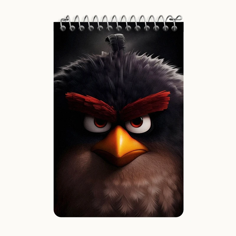 دفتر یادداشت 50 برگ خندالو طرح پرندگان خشمگین (Angry Birds) کد F5524