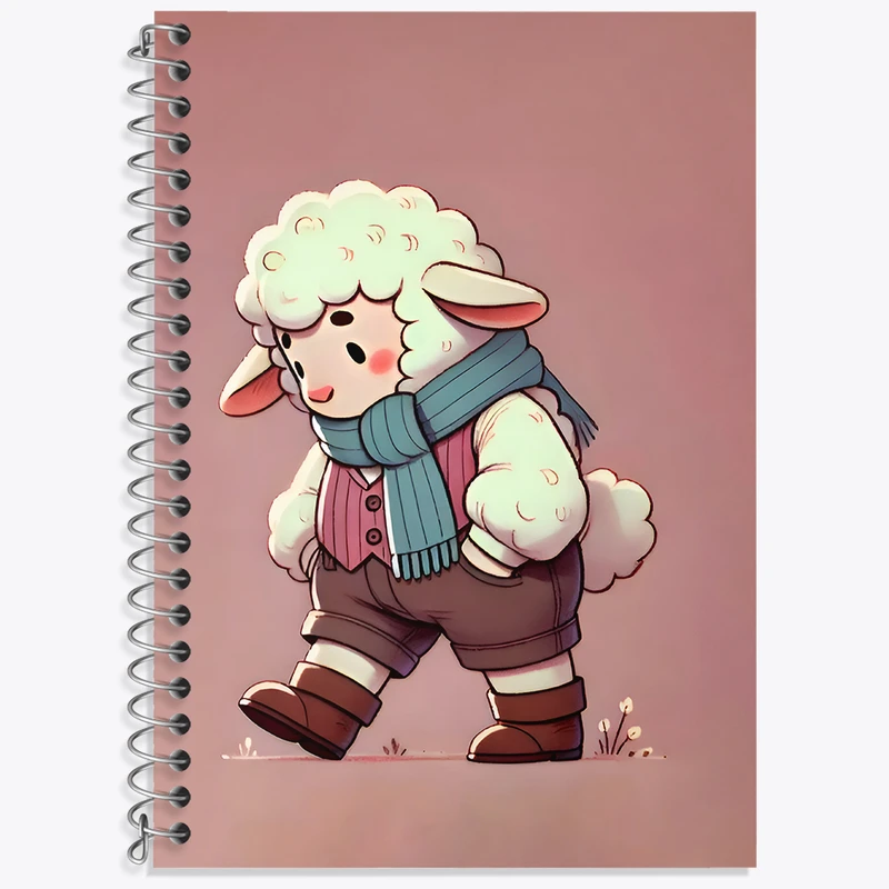 دفتر زبان 50 برگ خندالو طرح گوسفند تنها کد N6515