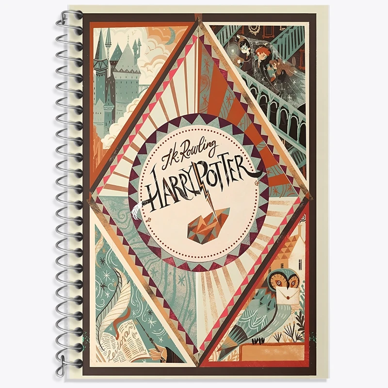 دفتر زبان 50 برگ خندالو مدل سه خط طرح هری پاتر (Harry Potter) کد F8640