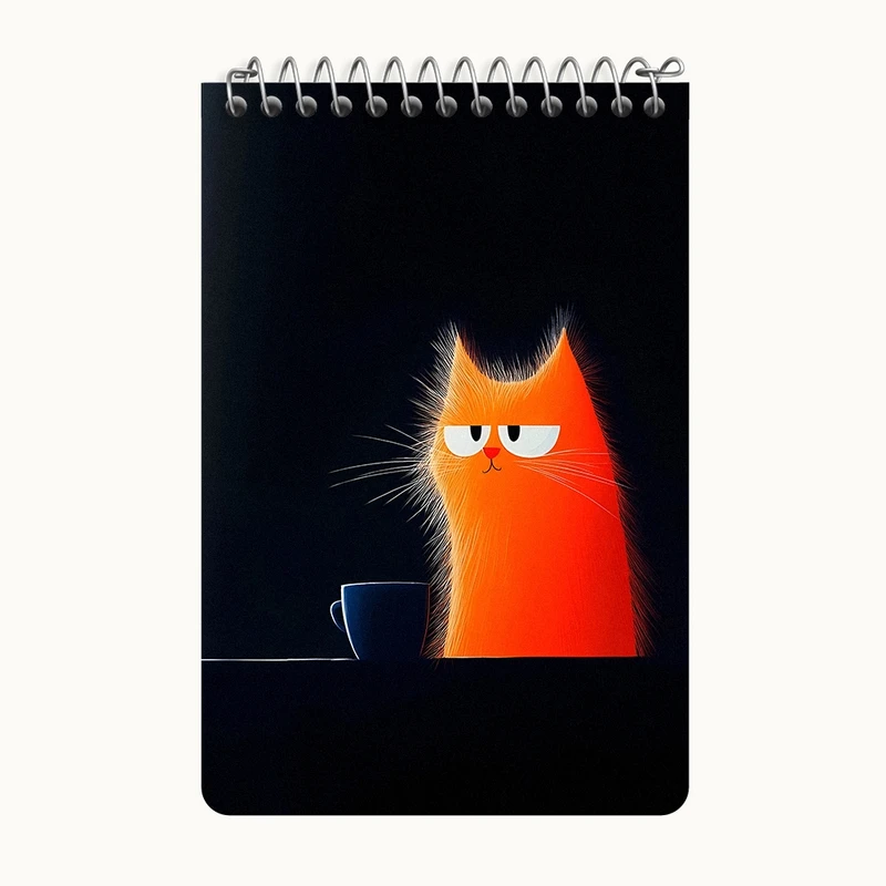 دفتر یادداشت 50 برگ خندالو طرح گربه کیوت کد F5328
