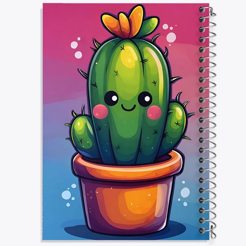 دفتر ژورنال نویسی 50 برگ خندالو مدل نقطه ای طرح کاکتوس کد F9852