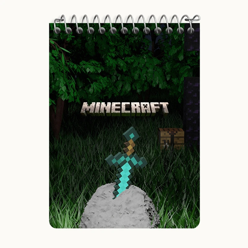 دفتر یادداشت 50 برگ خندالو طرح بازی ماینکرافت (Minecraft) کد N8676