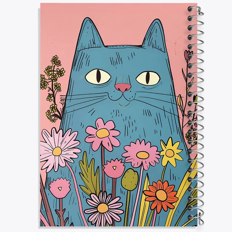 دفتر شطرنجی 50 برگ خندالو طرح گربه بامزه کد F4877