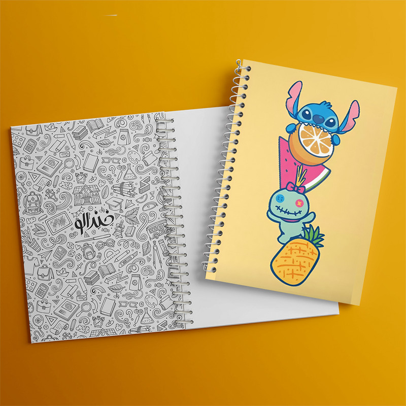 دفتر مشق 50 برگ خندالو طرح استیچ کد N6938