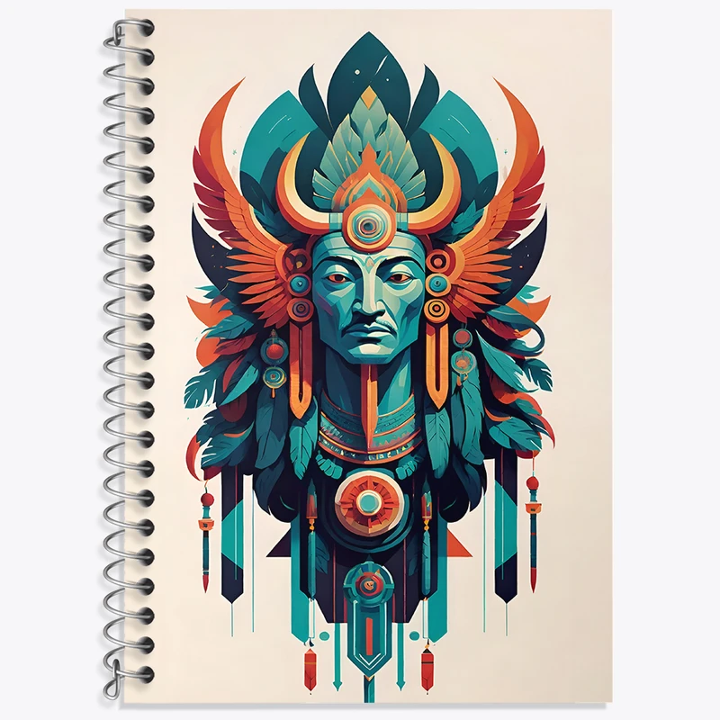 دفتر زبان دوخط 50 برگ خندالو طرح مرد سرخپوستی کد F4851