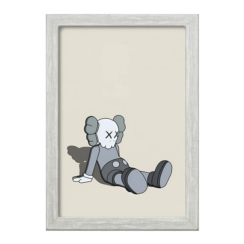 تابلو خندالو طرح عروسک کاز (kaws) کد F3994