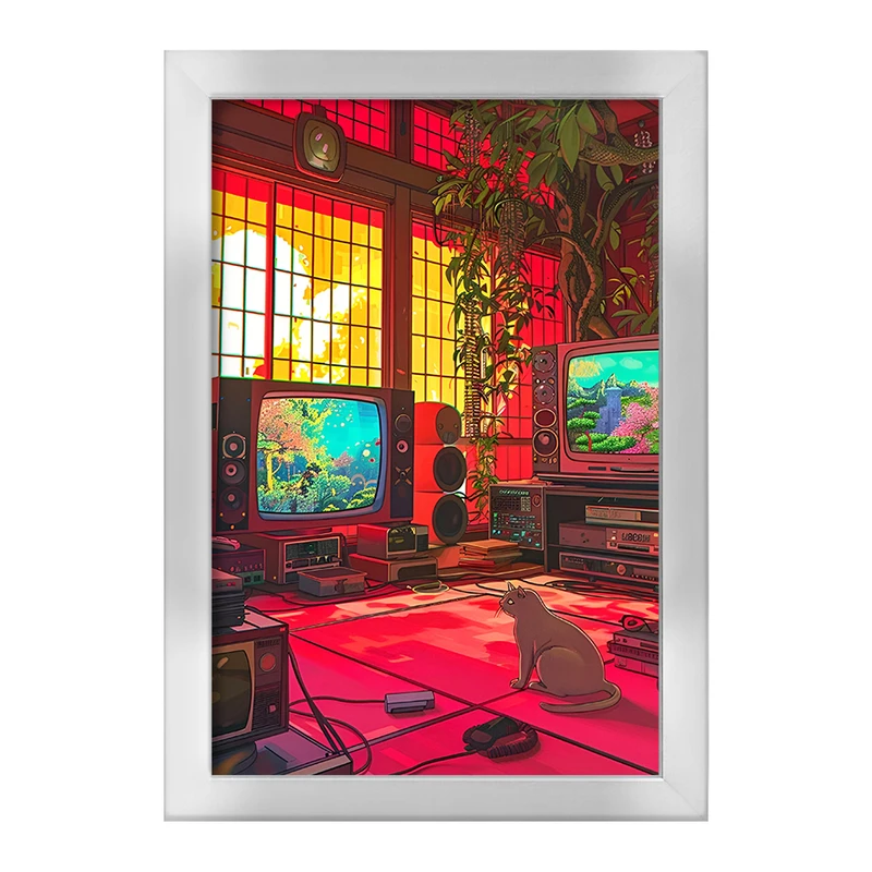 تابلو خندالو طرح گربه (Cat) کد F4553