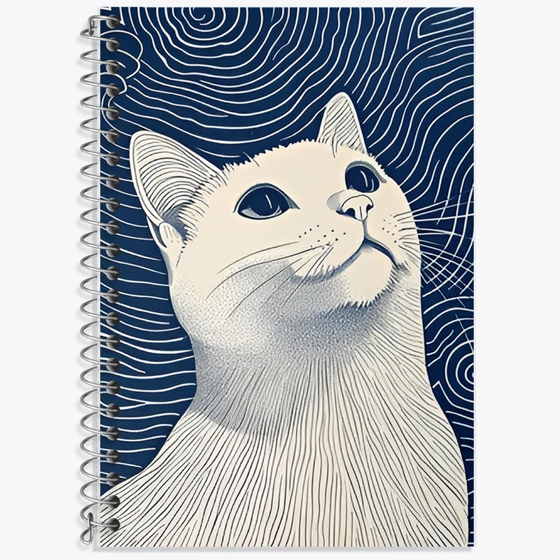 دفتر زبان دوخط 50 برگ خندالو طرح گربه کد F10077