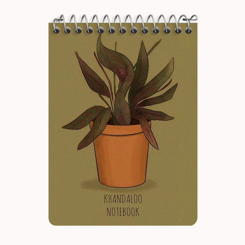دفتر یادداشت 50 برگ خندالو طرح گلدان گیاه کد N8903