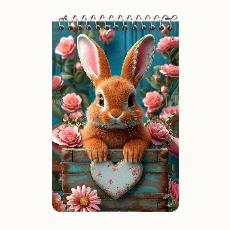 دفتر یادداشت 50 برگ خندالو طرح خرگوش بامزه کد F12785