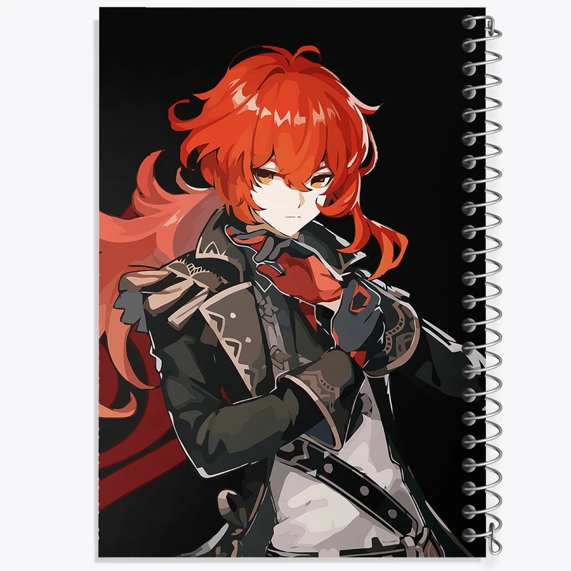 دفتر طراحی 50 برگ خندالو طرح بازی گنشین ایمپکت Genshin Impact کد 25684