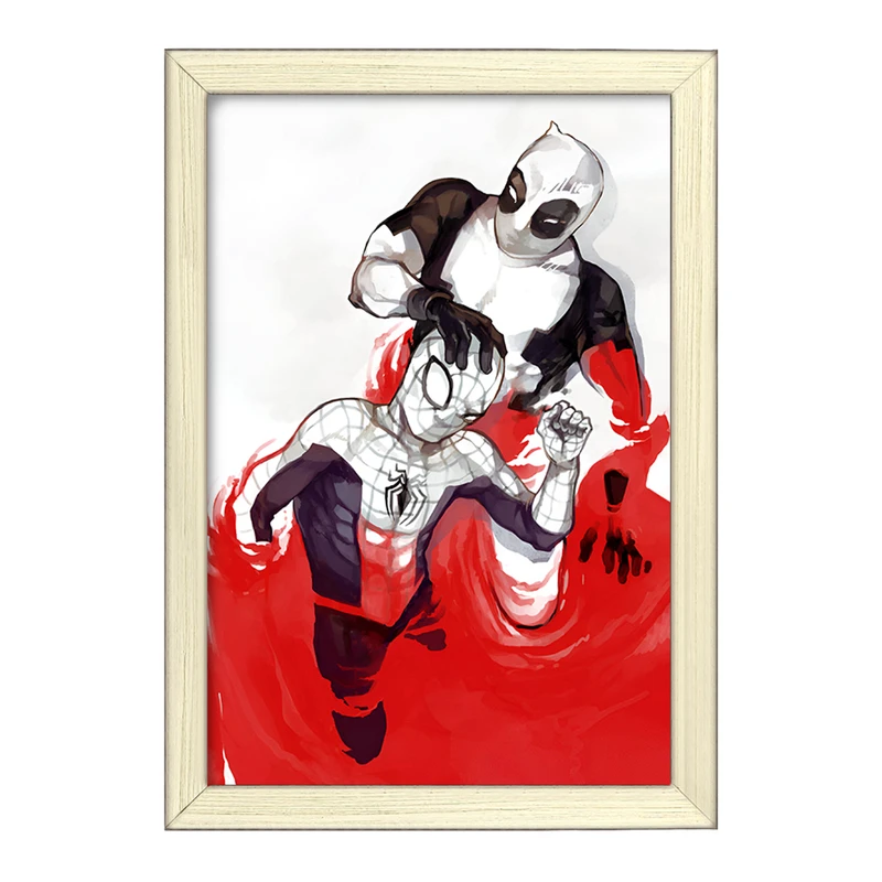 تابلو خندالو طرح ددپول و مرد عنکبوتی کد F9322