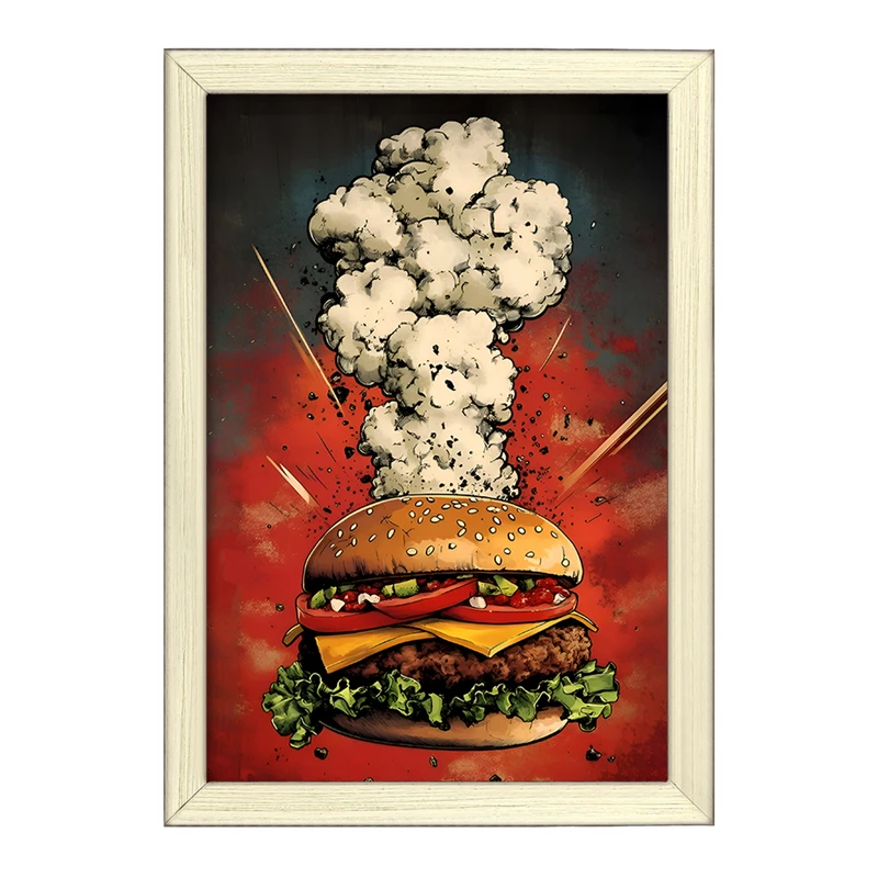 تابلو خندالو طرح همبرگر کد F9837