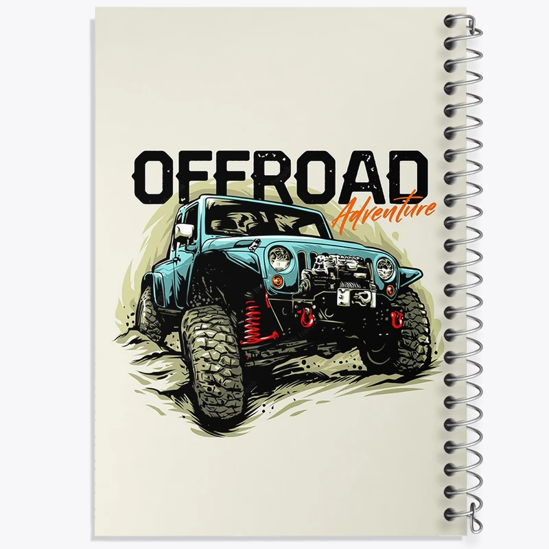 دفتر طراحی 50 برگ خندالو طرح آفرود Off Road کد 26306