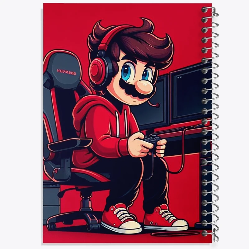 دفتر طراحی 50 برگ خندالو طرح سوپرماریو (Super Mario) کد F963