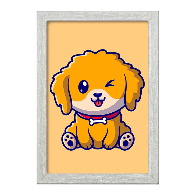 تابلو خندالو طرح  حیوانات بامزه سگ کد 25423