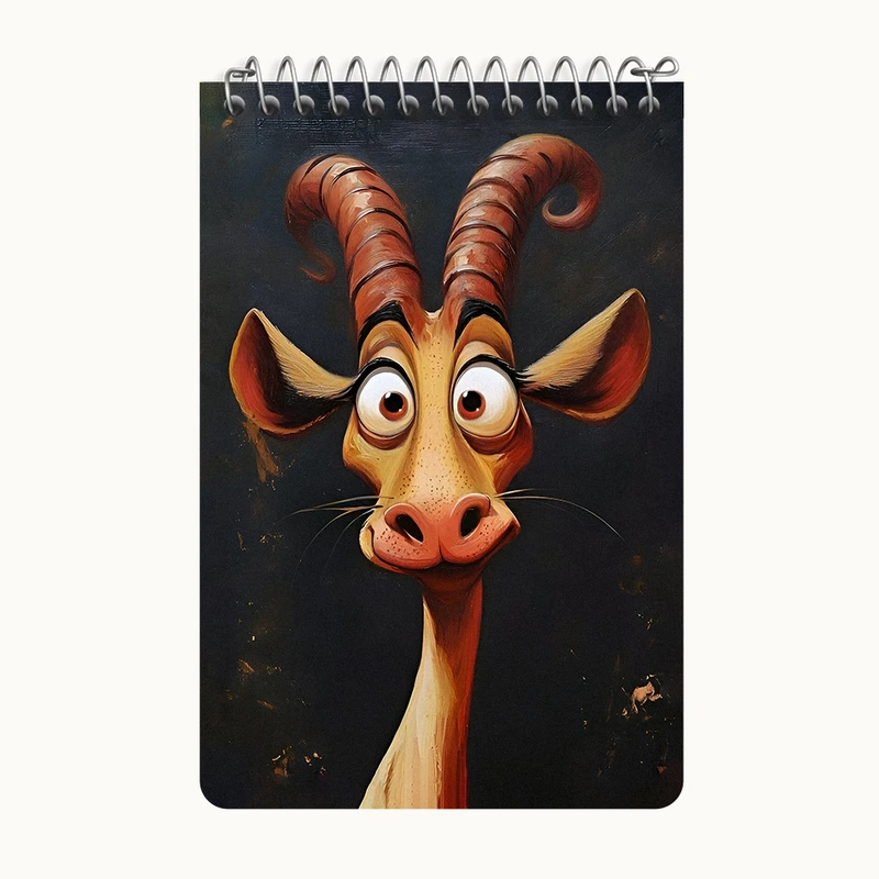 دفتر یادداشت 50 برگ خندالو طرح قوچ بامزه کد F6524