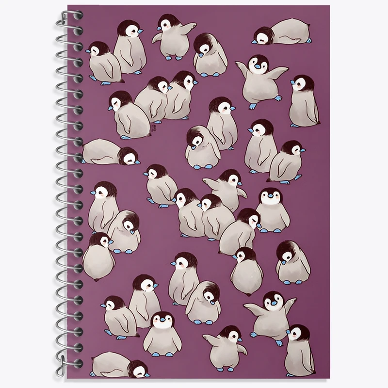 دفتر لغت 50 برگ خندالو طرح پترن پنگوئن کد N8169