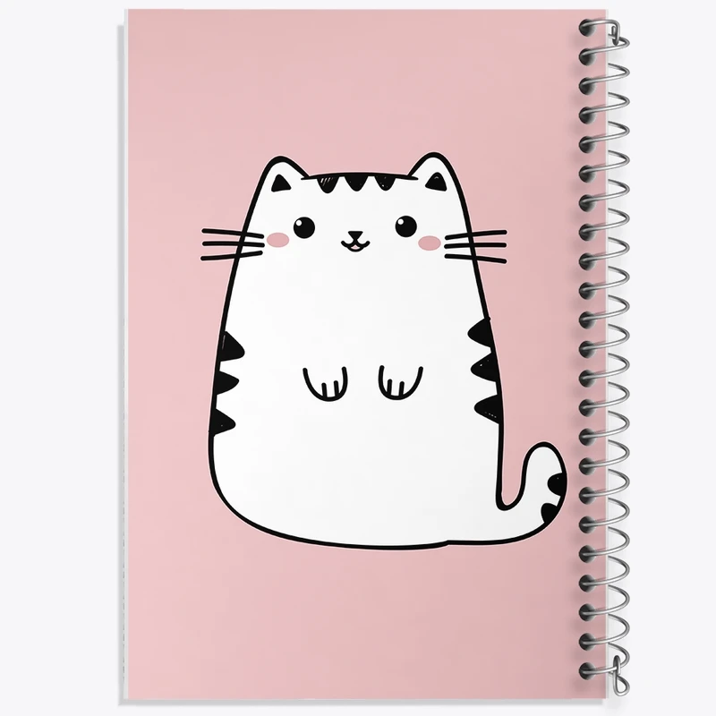 دفتر طراحی 50 برگ خندالو طرح گربه (Cat) کد N781