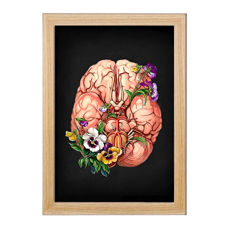 تابلو خندالو طرح آناتومی مغز (Brain Anatomy) کد F14048