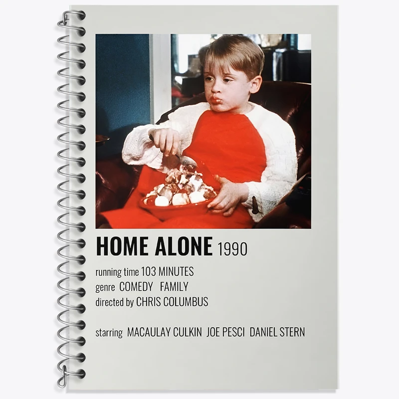 دفتر زبان 50 برگ خندالو مدل دو خط طرح تنها در خانه (Home Alone) کد F14210