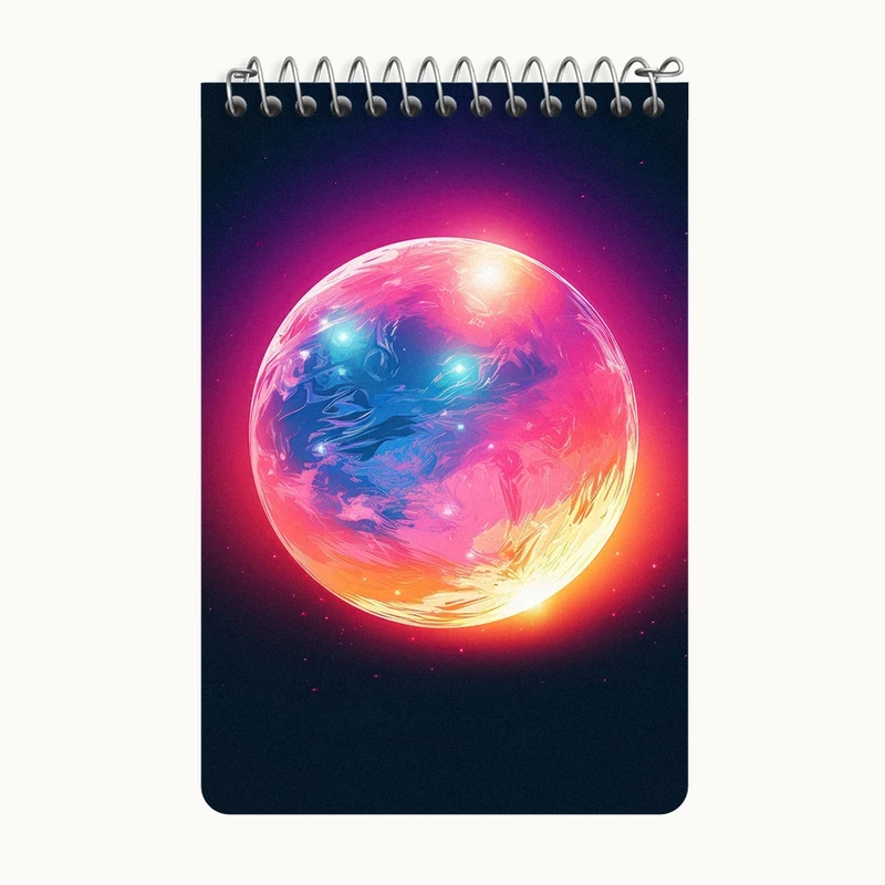 دفتر یادداشت 50 برگ خندالو طرح سیاره کد F3044