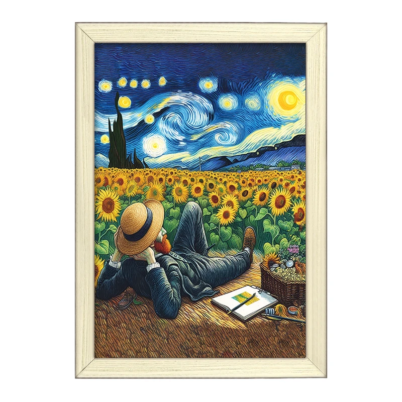 تابلو خندالو طرح ونسان ونگوگ کد F5104