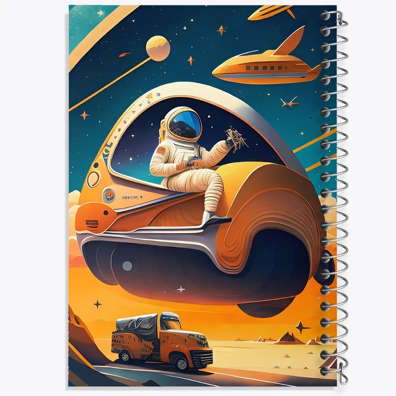 دفتر مشق 50 برگ خندالو طرح فضانورد کد F4576