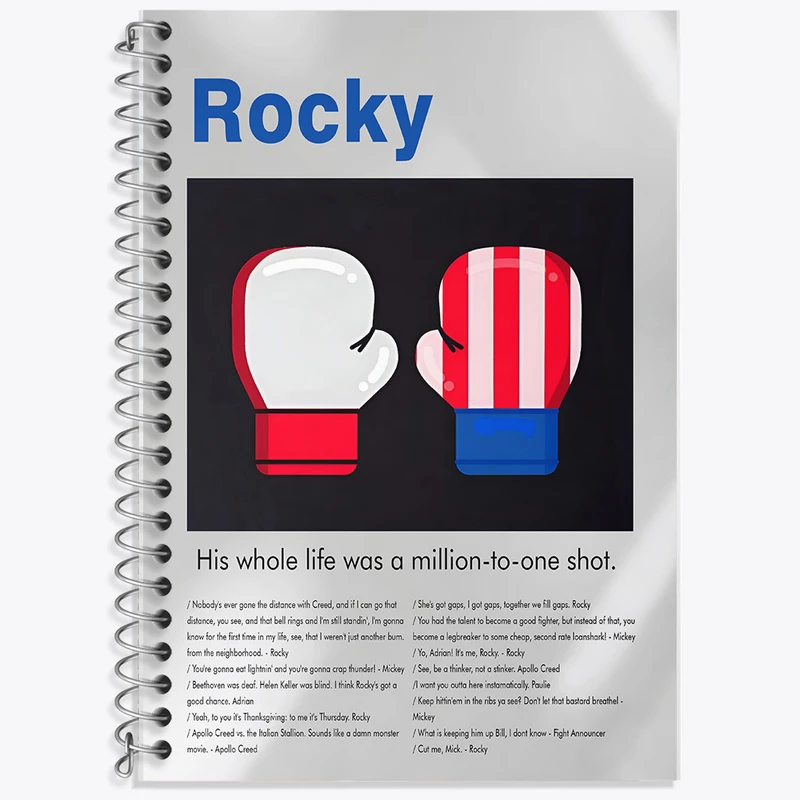 دفتر نت موسیقی 50 برگ خندالو طرح راکی (Rocky) کد F13825