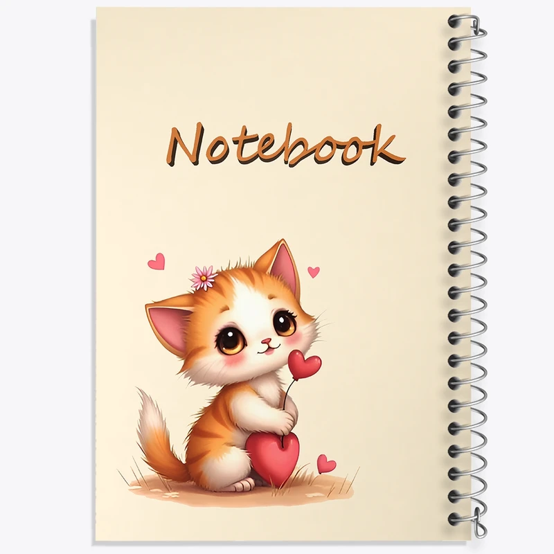 دفتر شطرنجی 50 برگ خندالو طرح گربه کیوت کد N6453