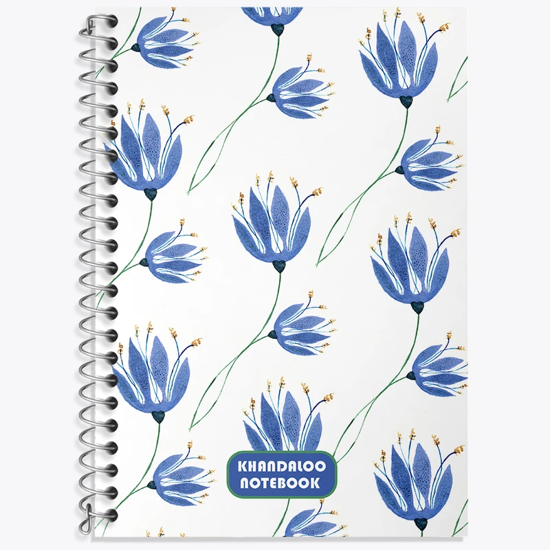 دفتر نت موسیقی 50 برگ خندالو طرح پترن گل آبی کد N6092