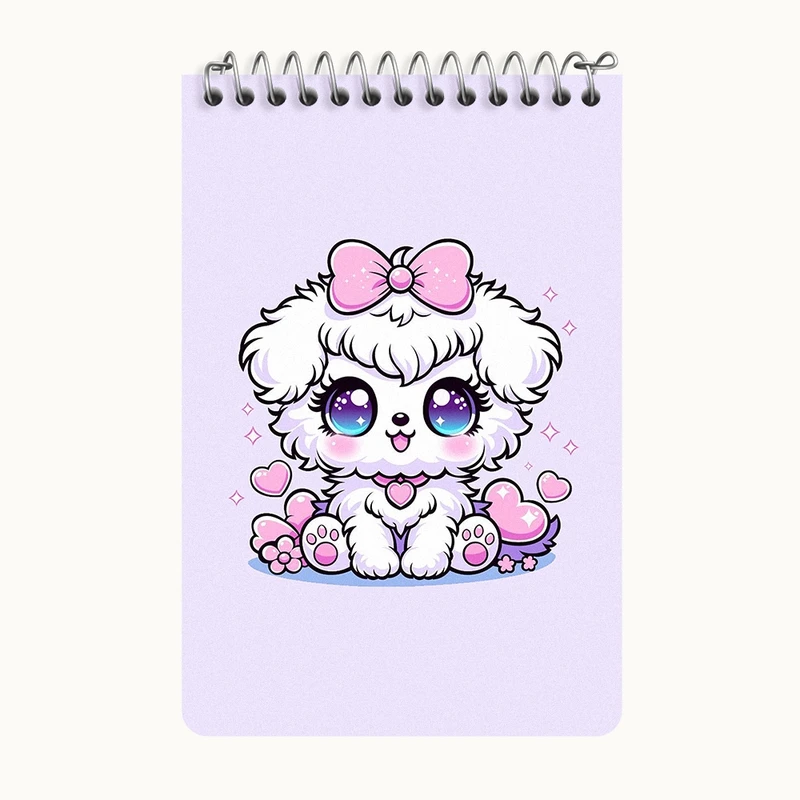 دفتر یادداشت 50 برگ خندالو طرح سگ کیوت کد F3189