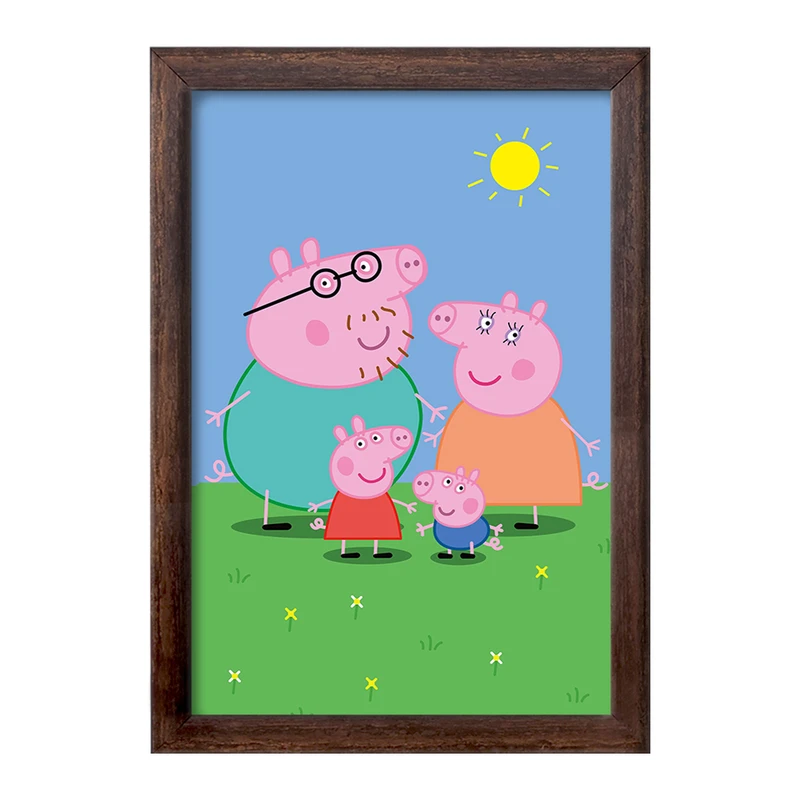 تابلو خندالو طرح خانواده پپا پیگ انیمیشن پپا پیگ Peppa pig  کد 22070