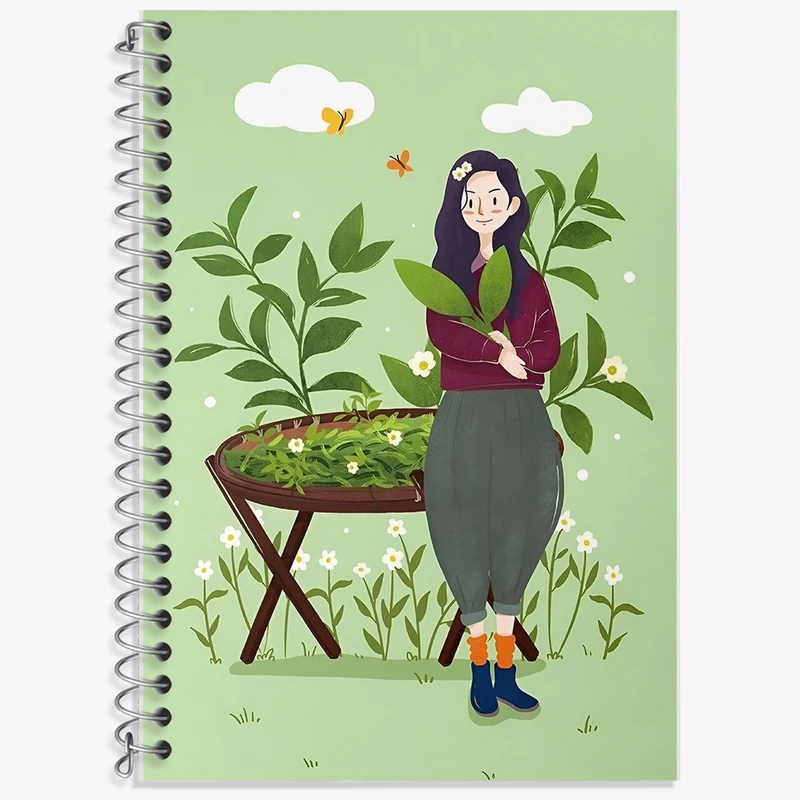 دفتر زبان 50 برگ خندالو مدل سه خط طرح دخترانه فانتزی کد F10908