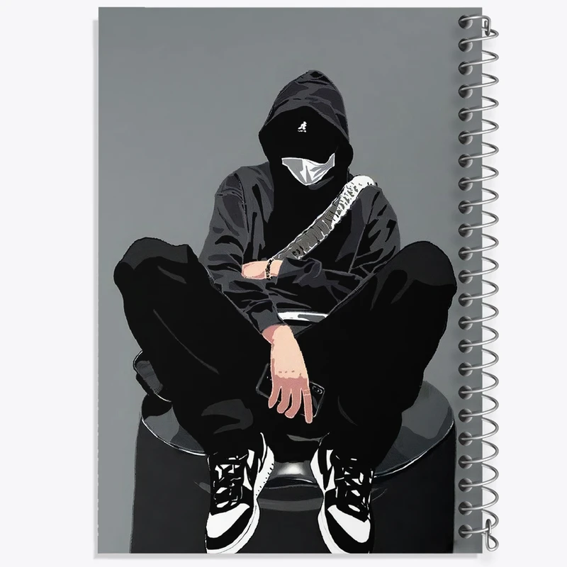 دفتر لیست خرید 50 برگ خندالو طرح پسرانه مینیمال کد F3235