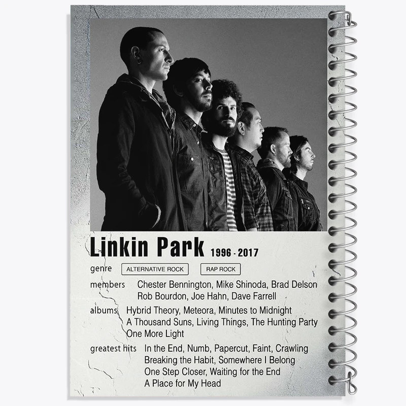 دفتر مشق 100 برگ خندالو طرح لینکین پارک (Linkin Park)   کد F11235