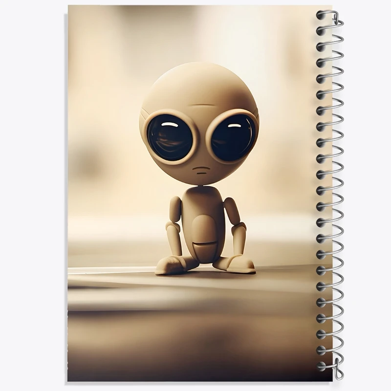 دفتر ژورنال نویسی 50 برگ خندالو مدل نقطه ای طرح آدم فضایی کیوت کد F13693