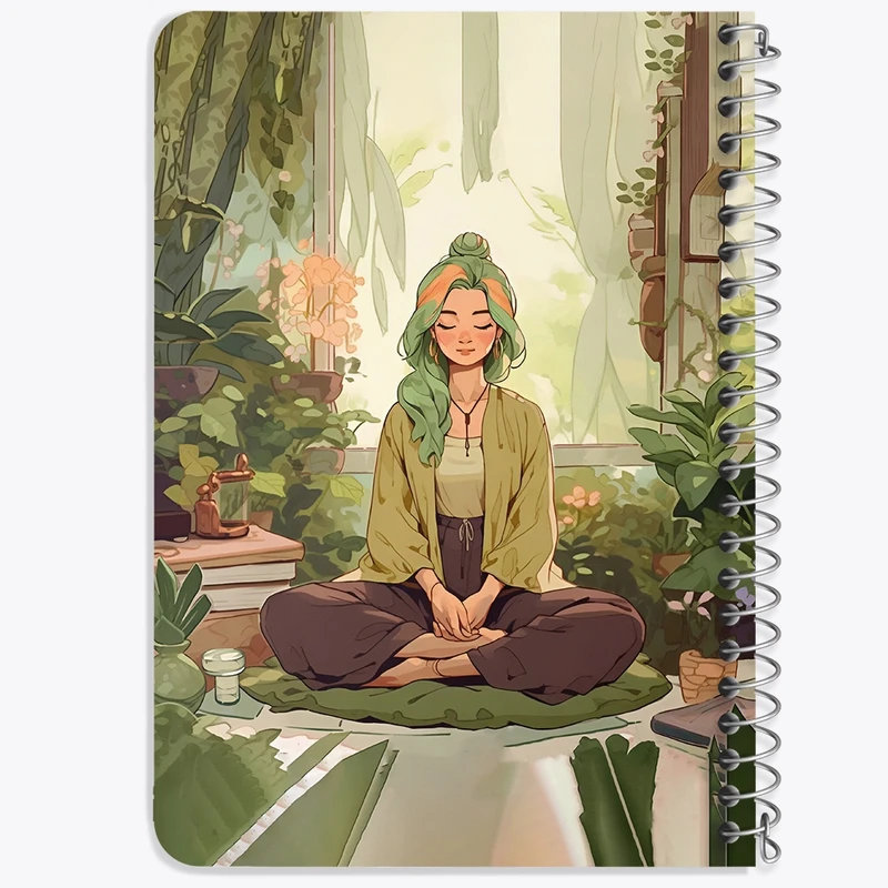 دفتر یادداشت 50 برگ خندالو طرح مدیتیشن (Meditation) کد N2995