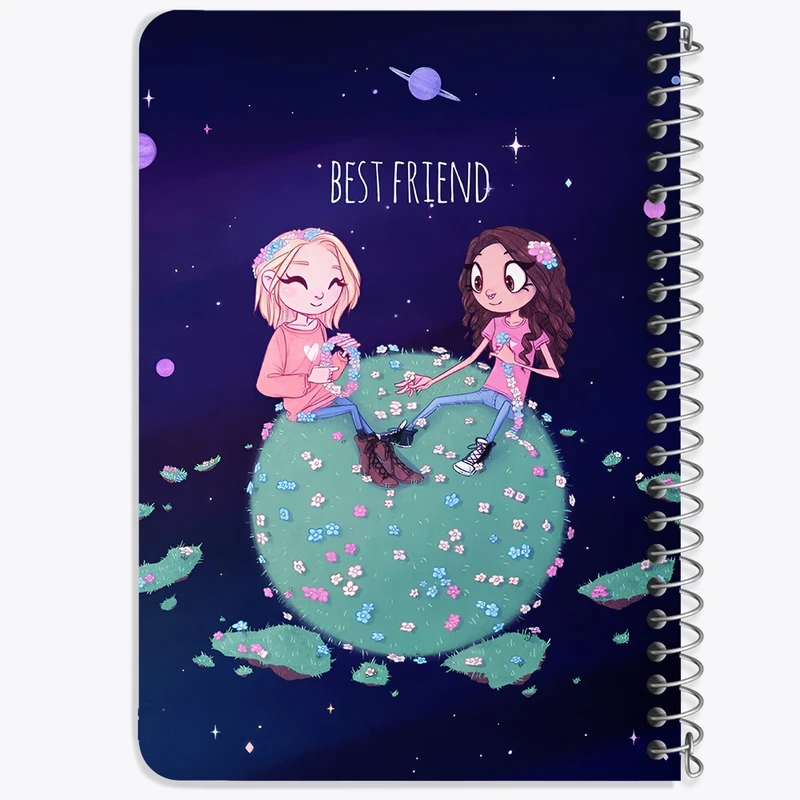 دفتر یادداشت 50 برگ خندالو طرح بهترین دوست (Best Friend) کد N8197