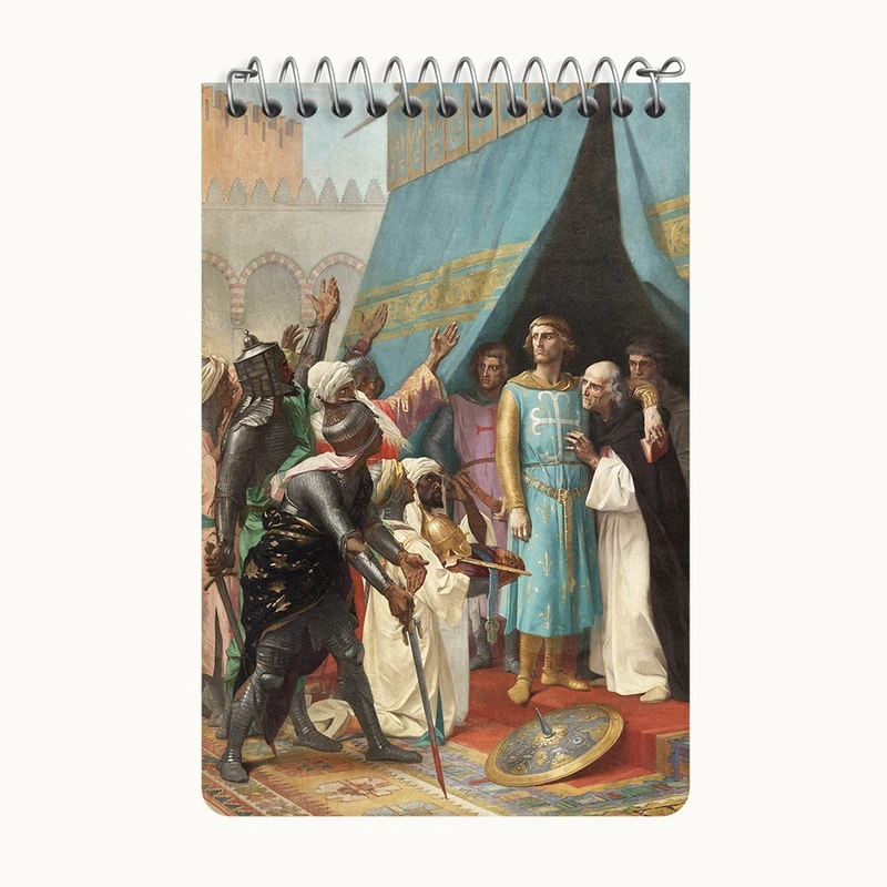 دفتر یادداشت 50 برگ خندالو طرح نقاشی زندانی سنت لوئیس در فلسطین اثر الکساندر کابانل کد F12191